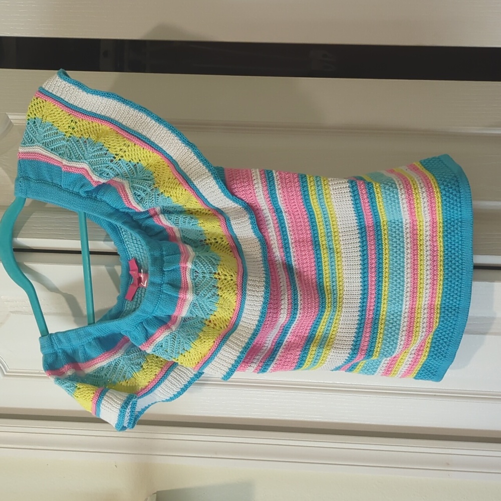 Lilly Pulitzer Canaria Sweater Bermuda Blue Island Hopping Stripe size small